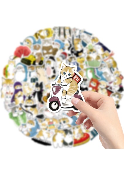 Kedi 50 Adet 10/30/50 Adet Kawaii Kedi Karikatür Çıkartmalar Sevimli Hayvan Estetik Çıkartmaları Karalama Defteri Dizüstü Telefon Bagaj Araba Graffiti Etiket Çocuk Oyuncağı (Yurt Dışından) modelleri