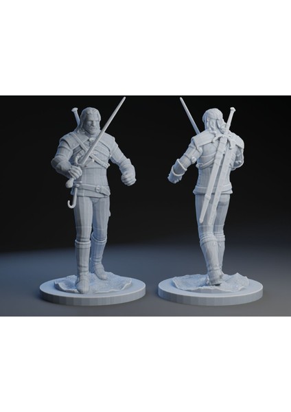 The Witcher Geralt Of Rivia Figürü V1 Beyaz 10 x 15 cm