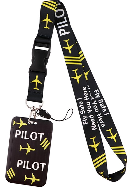Stil 3 ER1730 Fly Safe Burada Sana Ihtiyacım Var Pilot Kaptan Kimlik Kartı Tutucu Otobüs Kartı Tutucu Personel Kartı Ipi Tuşlar Telefon Dıy Asma Halatı (Yurt Dışından) fiyatları