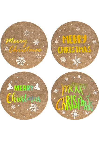 QY706-300PCS 100-500 Adet Yuvarlak Merry Christmas Çıkartmalar Mühür Etiketleri 1 Inç Altın Kelime Etiketi Noel Hediyesi Süslemeleri Etiket (Yurt Dışından) modelleri