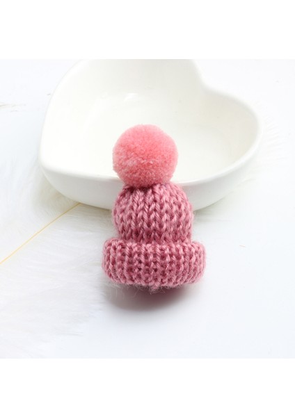 Pembe Kadın Broş Pin Sevimli Mini Şapka Rozeti Noel Yeni Yıl Hediye Kazak Ceketler Dıy Şapkalar Çocuklar Kış Aksesuarları Sırt Çantası Dekor (Yurt Dışından)
