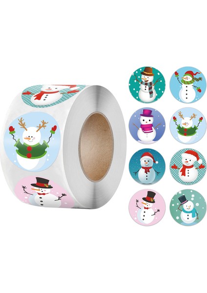 QY705-100 Adet 100-500 Adet 6 Tasarımlar 1 Inç Noel Tema Mühür Etiketleri Çıkartmalar Dıy Hediye Pişirme Paketi Zarf Kırtasiye Dekorasyon (Yurt Dışından)