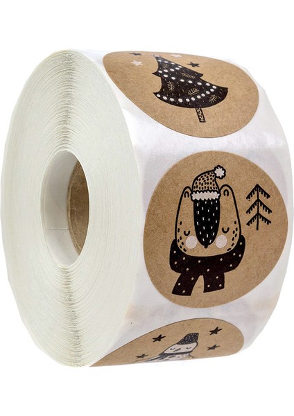 QY705-100 Adet 100-500 Adet 6 Tasarımlar 1 Inç Noel Tema Mühür Etiketleri Çıkartmalar Dıy Hediye Pişirme Paketi Zarf Kırtasiye Dekorasyon (Yurt Dışından) indirimleri