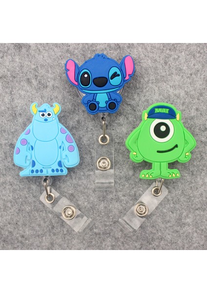 3.5cm Disney Sevimli Mavi Fare Geri Çekilebilir Makaralı Isimlik Hemşire Doktor Için Kart Tutucu Ofis Hastane Malzemeleri Erkek Kız Isim Kartı (Yurt Dışından)