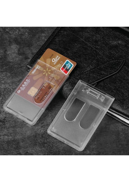Tip 4-Mor 1pc Taşınabilir Pratik Çok Kullanımlı Sert Plastik Çift Taraflı Kimlik Kartı Unisex Rozet Çalışma Kimlik Kartı Tutucu Dayanıklı Koruyucu Kapak Kılıf (Yurt Dışından)