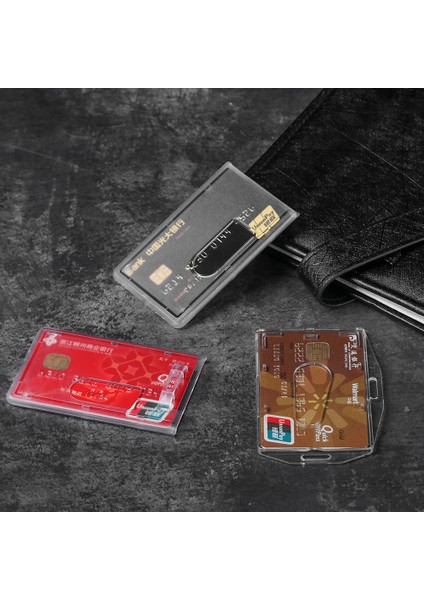 Tip 4-Mor 1pc Taşınabilir Pratik Çok Kullanımlı Sert Plastik Çift Taraflı Kimlik Kartı Unisex Rozet Çalışma Kimlik Kartı Tutucu Dayanıklı Koruyucu Kapak Kılıf (Yurt Dışından)