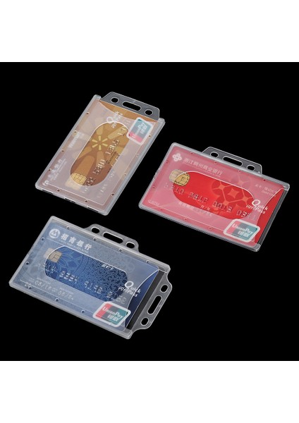 Tip 4-Mor 1pc Taşınabilir Pratik Çok Kullanımlı Sert Plastik Çift Taraflı Kimlik Kartı Unisex Rozet Çalışma Kimlik Kartı Tutucu Dayanıklı Koruyucu Kapak Kılıf (Yurt Dışından)