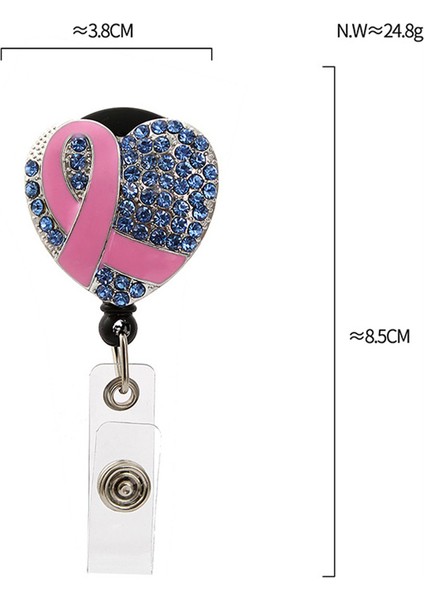 Ekg Stetoskop Aşk Kalp Kapsülü Elmas Pembe Kurdele Geri Çekilebilir Hemşire Rozeti Makara Klip Rozet Tutucu Öğrenciler Doktor Kimlik Kartı Tutucu Kırtasiye (Yurt Dışından) indirimleri