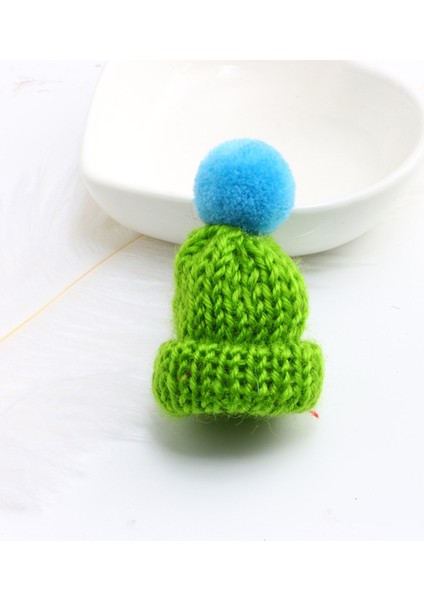 Mavi-Yeşil Kadın Broş Pin Sevimli Mini Şapka Rozeti Noel Yeni Yıl Hediye Kazak Ceketler Dıy Şapkalar Çocuklar Kış Aksesuarları Sırt Çantası Dekor (Yurt Dışından)