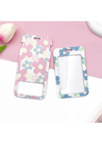 Stil 5 Boyun Askısı Çantası ile Öğrenci Kimlik Kartı Kapağı Renkli Çiçekler Kadın Kız Kredi Kartı Kimlik Otobüs Kartı Tutucu Çanta Kordon ile (Yurt Dışından) indirimleri