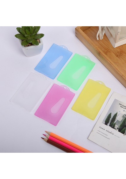 Gösterildiği Gibi 20 Adet Plastik Tutucu Kol Koruyucusu Kimlik Kredi Otobüsü Öğrenci Kartları Çalışan Rozeti (Rastgele Renk, Delikli Yüzey) (Yurt Dışından) modelleri