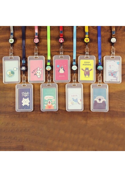 Bn Karikatür Plastik Otobüs Kimlik Kartı Tutucu Kılıf Rozeti Geri Çekilebilir Makara Boyun Askısı Ipi (Yurt Dışından) fırsatları