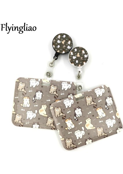 Boyun Askısı Tutucu Gri Güzel Sevimli Kediler Sanat Karikatür Anime Moda Boyunluklar Otobüs Kımlık Adı Çalışma Kartı Tutucu Aksesuarları Süslemeleri Çocuklar Hediyeler (Yurt Dışından) fırsatları