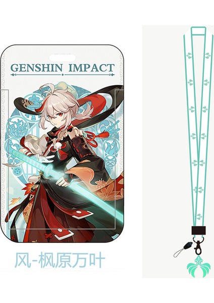 K Oyunu Genshin Anime Kart Kılıfları Kimlik Kartı Kordon Aksesuarı Anahtar Kordon Cosplay Rozeti Kımlık Kartları Sahipleri Boyun Askıları Anahtarlıklar (Yurt Dışından)