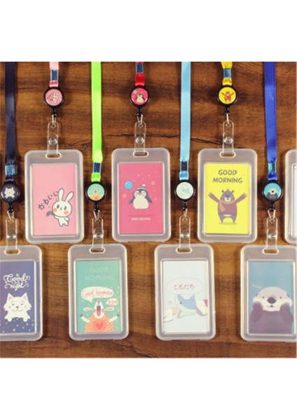 Stil 7 Karikatür Geri Çekilebilir Yaka Kartı Tutucu Plastik Çalışma Kartı Öğrencileri Otobüs Kartı Kılıfı Kordon Banka Kredi Kartı Okul Malzemeleri (Yurt Dışından) modelleri