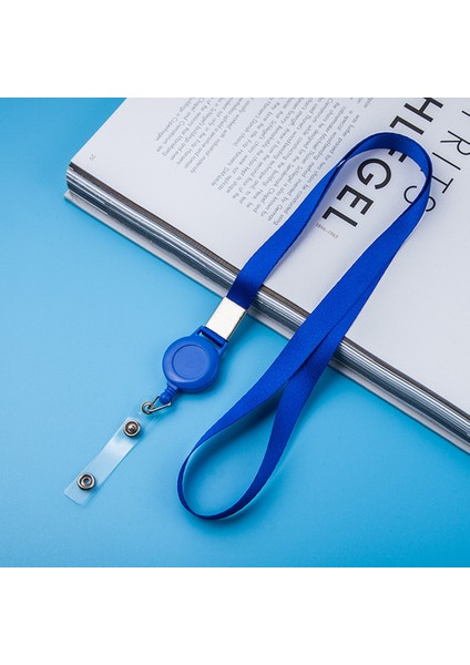 Mavi Kordon Anahtar Zinciri Boyun Askıları Rozet Tutucu Öğrenci Otobüs Kartı Rozeti Tutucu Kredi Kartları Banka Kımlık Kartı Okul Malzemeleri (Yurt Dışından)