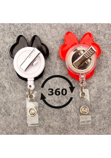 Şeffaf Disney Mickey Minnie Donald Papatya 360° Döndür Klip Rozet Makara Tutucu Hemşire Işçiler Geri Çekilebilir Kartvizit Tutucu Aksesuarı (Yurt Dışından) modelleri