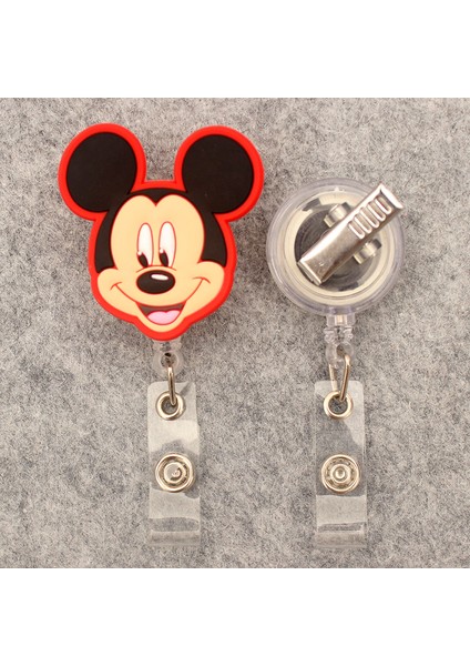 Şeffaf Disney Mickey Minnie Donald Papatya 360° Döndür Klip Rozet Makara Tutucu Hemşire Işçiler Geri Çekilebilir Kartvizit Tutucu Aksesuarı (Yurt Dışından) indirimleri