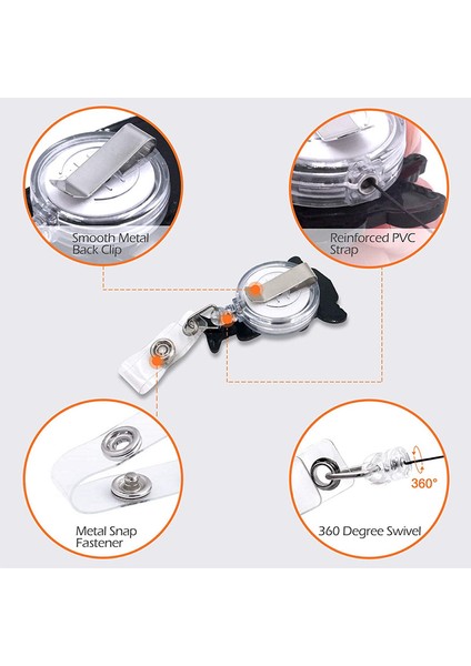SSK-XH-199-10 1 Parça K-Pop Popüler Erkekler Grubu Rozet Makara Geri Çekilebilir Hemşire Doktor Kımlık Rozeti Tutucu 360 Dönen Timsah Klip Adı Tutucu (Yurt Dışından)