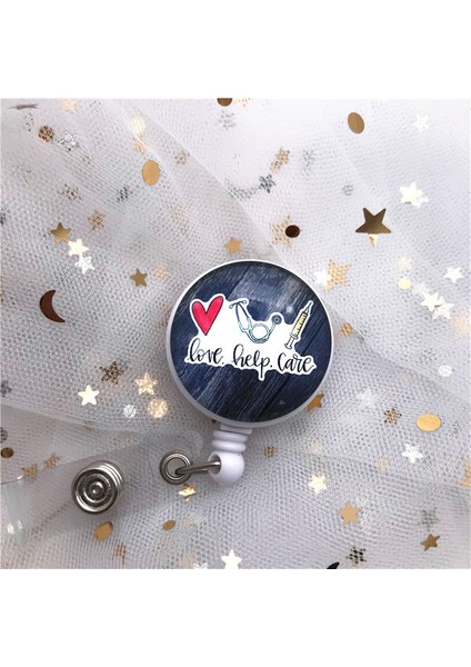 Y16 1 Adet Stetoskop Doktor Öğrenci Kaliteli Geri Çekilebilir Hemşire Rozeti Makara Klip Kimlik Kartı Sevimli Kartvizit Tutucu Ofis Aksesuarları Için (Yurt Dışından)