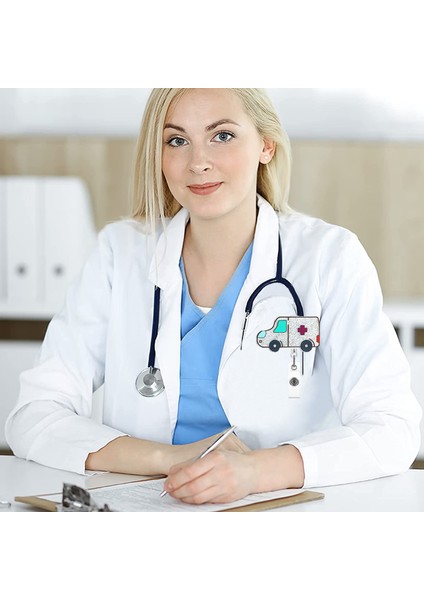 Stil 5 Sıcak Satış 1 Parça Geri Çekilebilir Hemşire Rozeti Makara Glitter Anime Aşk Kalp Maskesi Iğne Boru Doktor Kımlık Kartı Tutucu Tuşları Kordon (Yurt Dışından)