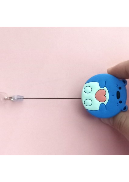 Noel Fare Kawaii Hayvan Rozet Makaraları Karikatür Piglet Panda Hamster Kedi Paw Rozet Makaraları Çalışma Kartı Kımlık/ıc Kart Tutucu Aksesuarları (Yurt Dışından) fırsatları