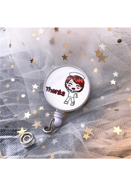 Y10 1 Adet Stetoskop Doktor Öğrenci Kaliteli Geri Çekilebilir Hemşire Rozet Makarası Klip Kimlik Kartı Sevimli Kartvizit Tutucu Ofis Aksesuarları Için (Yurt Dışından)