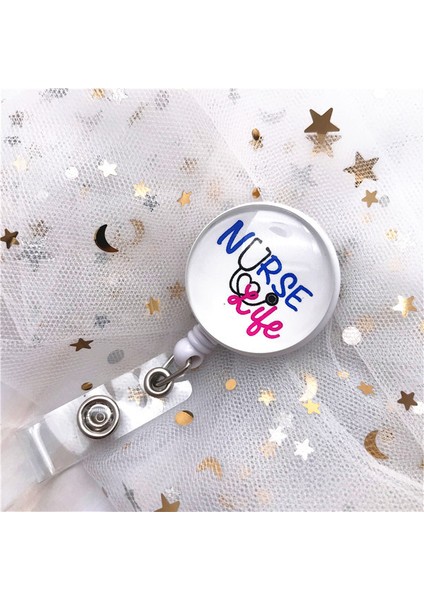 Y13 1 Adet Stetoskop Doktor Öğrenci Kaliteli Geri Çekilebilir Hemşire Rozeti Makara Klip Kimlik Kartı Sevimli Kartvizit Tutucu Ofis Aksesuarları Için (Yurt Dışından)