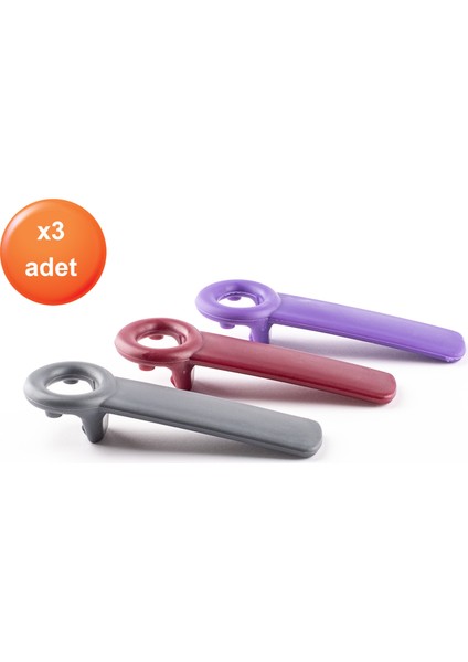 3 Adet Renkli Kavanoz Açacağı Şişe Kapak Açacağı