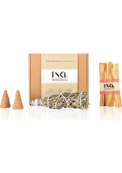 Inka Mountain Tütsü Seti, Palo Santo Konik Tütsü, Adaçayı Tütsü, Palo Santo Çubuk Tütsü fiyatları