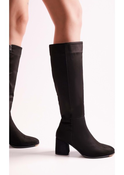 Kadın Kiella Siyah Süet Topuklu Çizme fiyatları