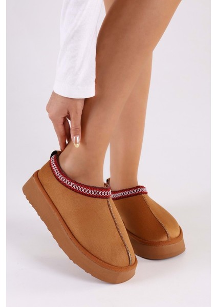 Kadın Uggps Taba Içi Tüylü Kısa Süet Düz Terlik fırsatları