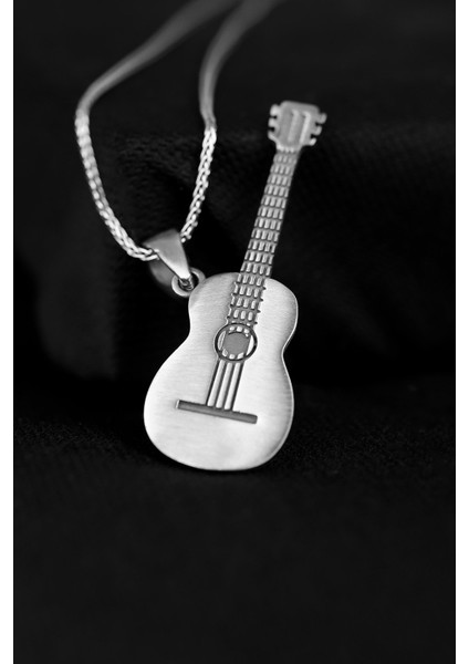 925 Ayar Gümüş Gitar Model Kolye