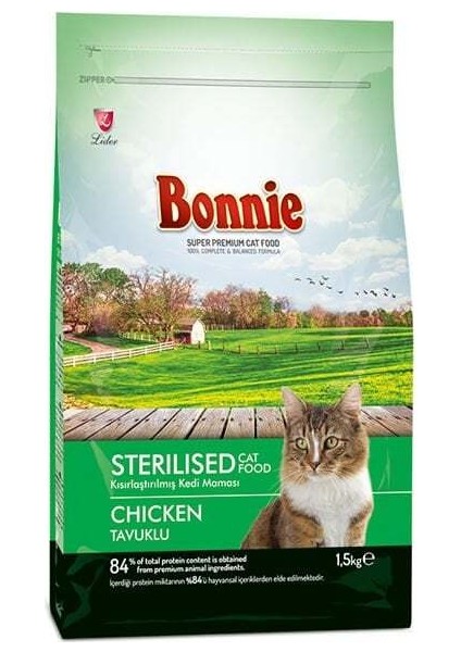 Sterilized Tavuklu Kısırlaştırılmış Kedi Maması 1,5 Kg