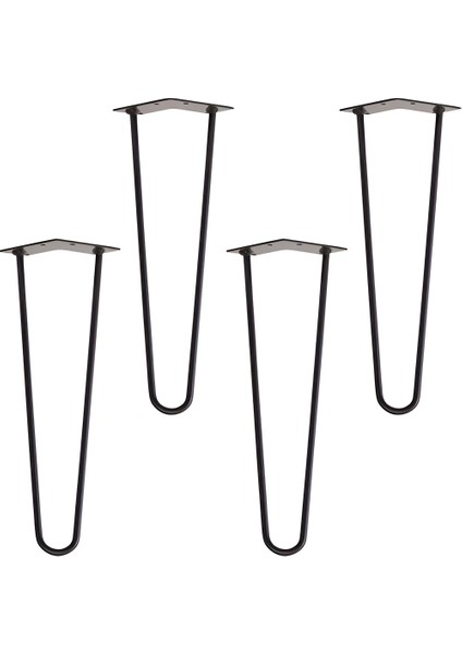 Metal Ayak, Zigon, Orta Sehpa, Kütük Masa Ayağı Firkete Açılı 4 Adet 50 cm