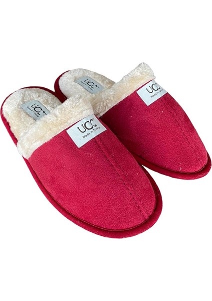 Unisex Peluşlu Ev Terliği Kırmızı modelleri