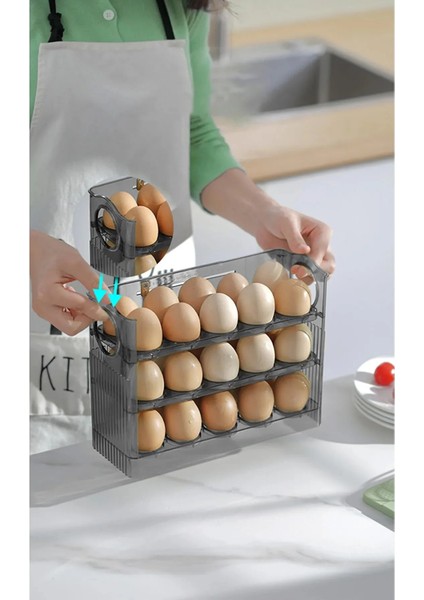 3 Raflı 30 Yumurta Kapasiteli Buzdolabı Yumurtalık Organizeri modelleri