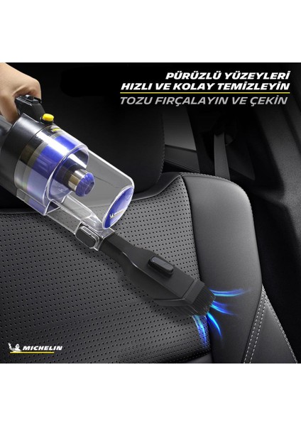Michelin MC33375 12VOLT/150WATT Araç Süpürgesi + 4 Parça Aksesuar Seti modelleri