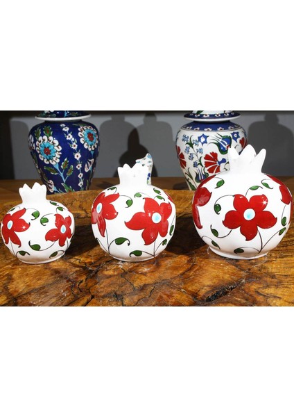 Kırmızı Çiçek Motifli Nar Takımı fiyatları