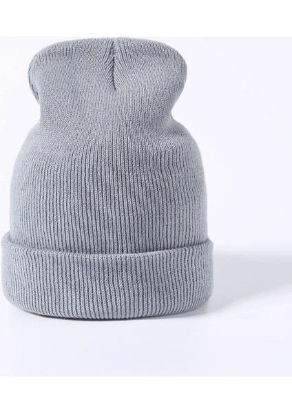 EKE TEKSTİL Unisex Katlamalı Kışlık Örme Bere
