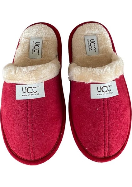 Unisex Peluşlu Ev Terliği Kırmızı indirimleri