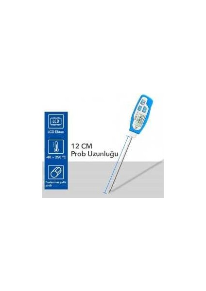 Gıda Termometresi CEM-DT-131 Saplamalı Problu fiyatları