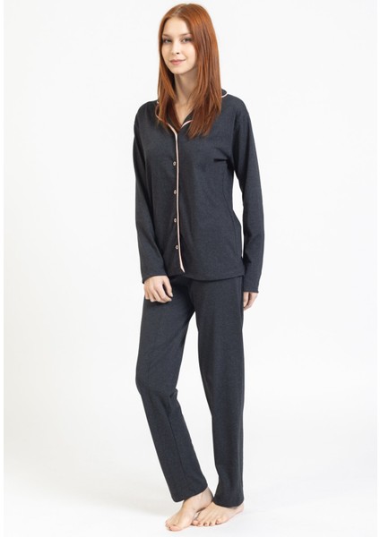 Kadın gömlek Yaka Düğmeli Pijama Takımı 3010 fiyatları