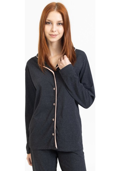 Kadın gömlek Yaka Düğmeli Pijama Takımı 3010 fırsatları