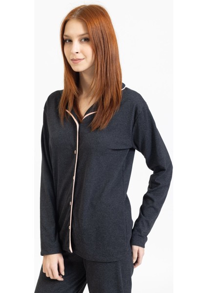 Kadın gömlek Yaka Düğmeli Pijama Takımı 3010 indirimleri