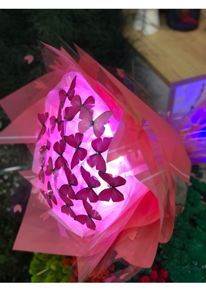 Kelebek Buketi LED Işklı Konsept Hediyelik fırsatları