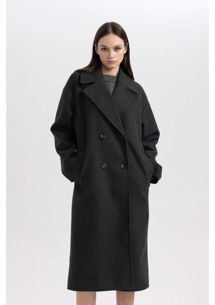 Su Geçirmez Oversize Fit Kaşe Kaban A0915AX23WN indirimleri