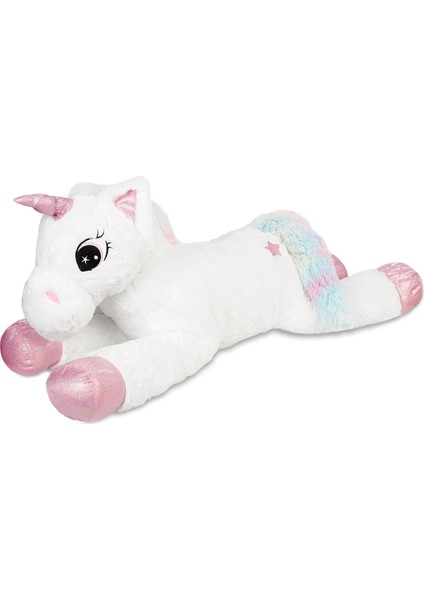 Oyuncak Yatan Peluş Unicorn 100 cm Beyaz