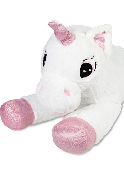 Oyuncak Yatan Peluş Unicorn 100 cm Beyaz