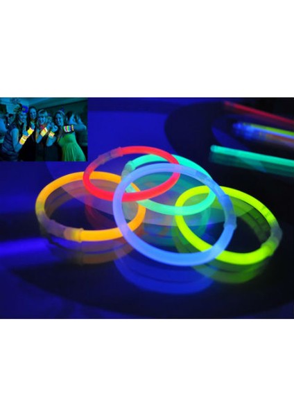 10 Adet Glow Stick Bracelet Fosforlu Kırılan Çubuk Bileklik